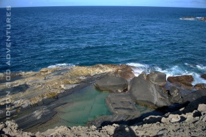 another natural pool behind  macadlaw rock formations